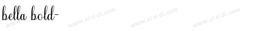bella bold字体转换